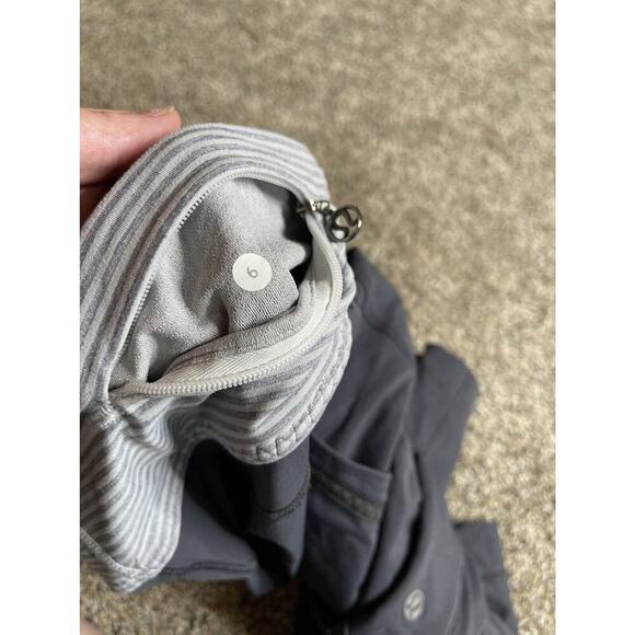 Lululemon Gray Crop Leggings Size 6 MultiPockets - Picture 3 of 7